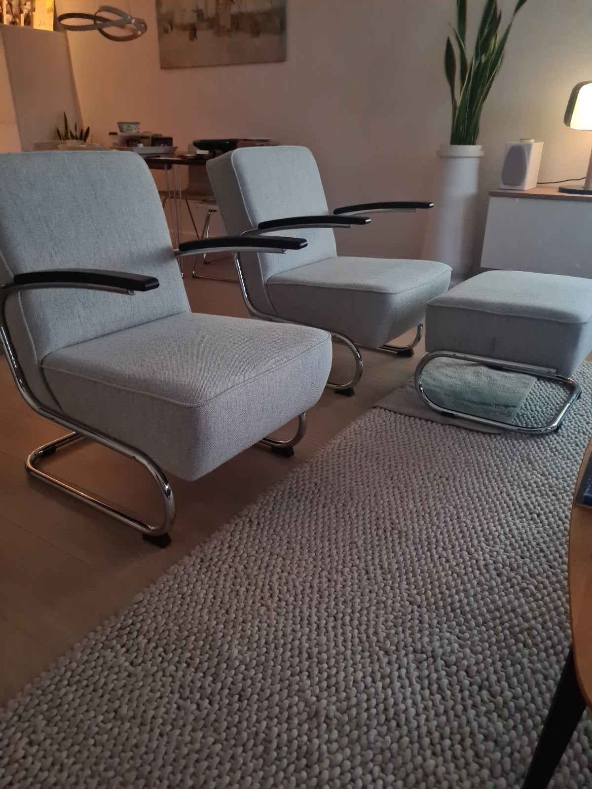 2 Dykmeyer design stoelen met voetenbank, zo goed als nieuw, Ophalen, Twee, Design, Zo goed als nieuw