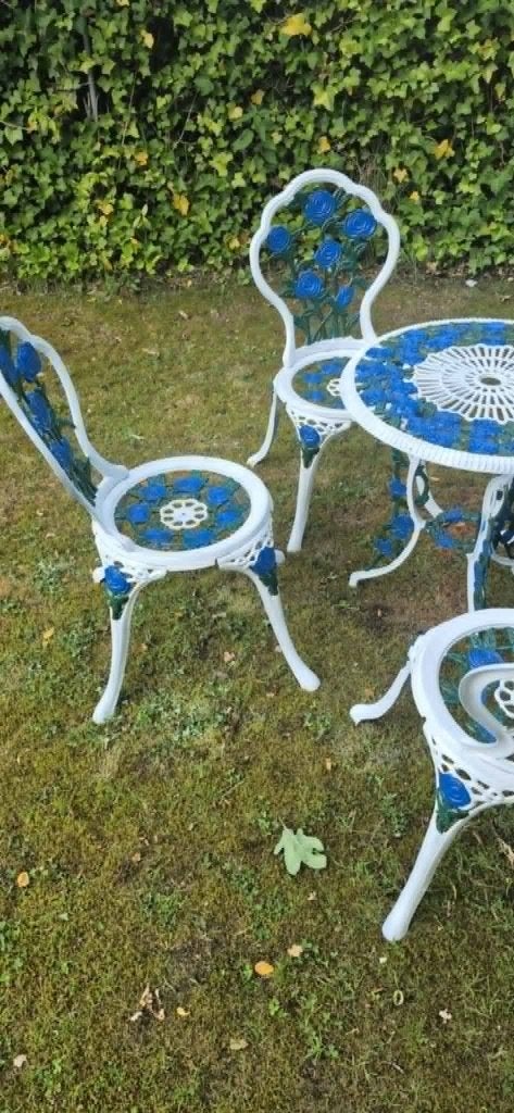 bistro set, Tuin en Terras, Tuinsets en Loungesets, Ophalen, Zo goed als nieuw, Tuinset, Overige materialen
