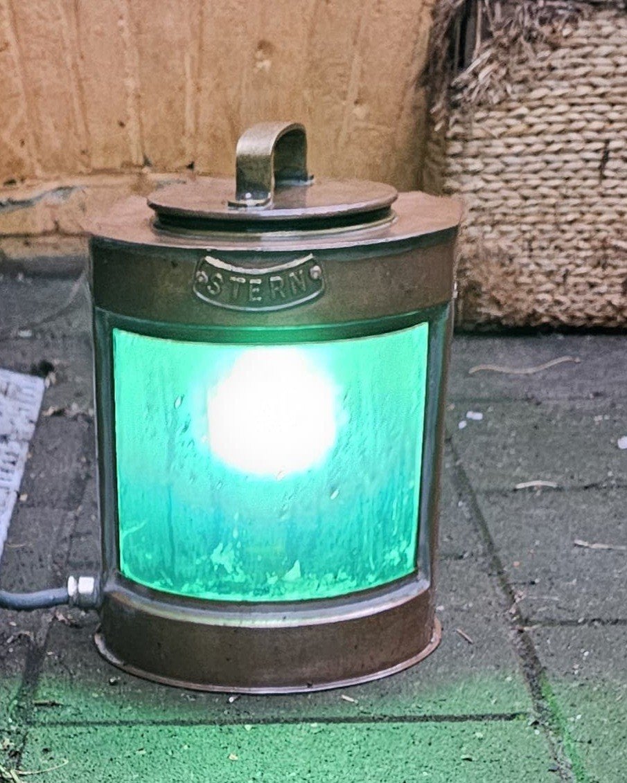 Antieke scheepslamp - stuurboordlicht, Ophalen of Verzenden