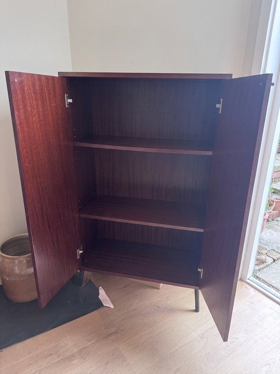 Antieke Houten Kast - Vintage Opbergkast met Legplanken, Antiek en Kunst, Antiek | Meubels | Kasten, Ophalen
