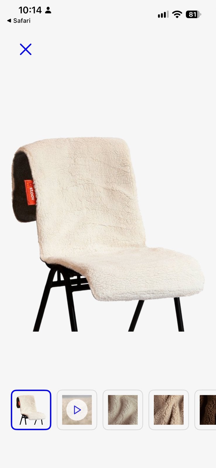 Stoov Big hug XL 45x135 met Wooly hoes creme, Wit, 135 cm, Nieuw, Ophalen of Verzenden