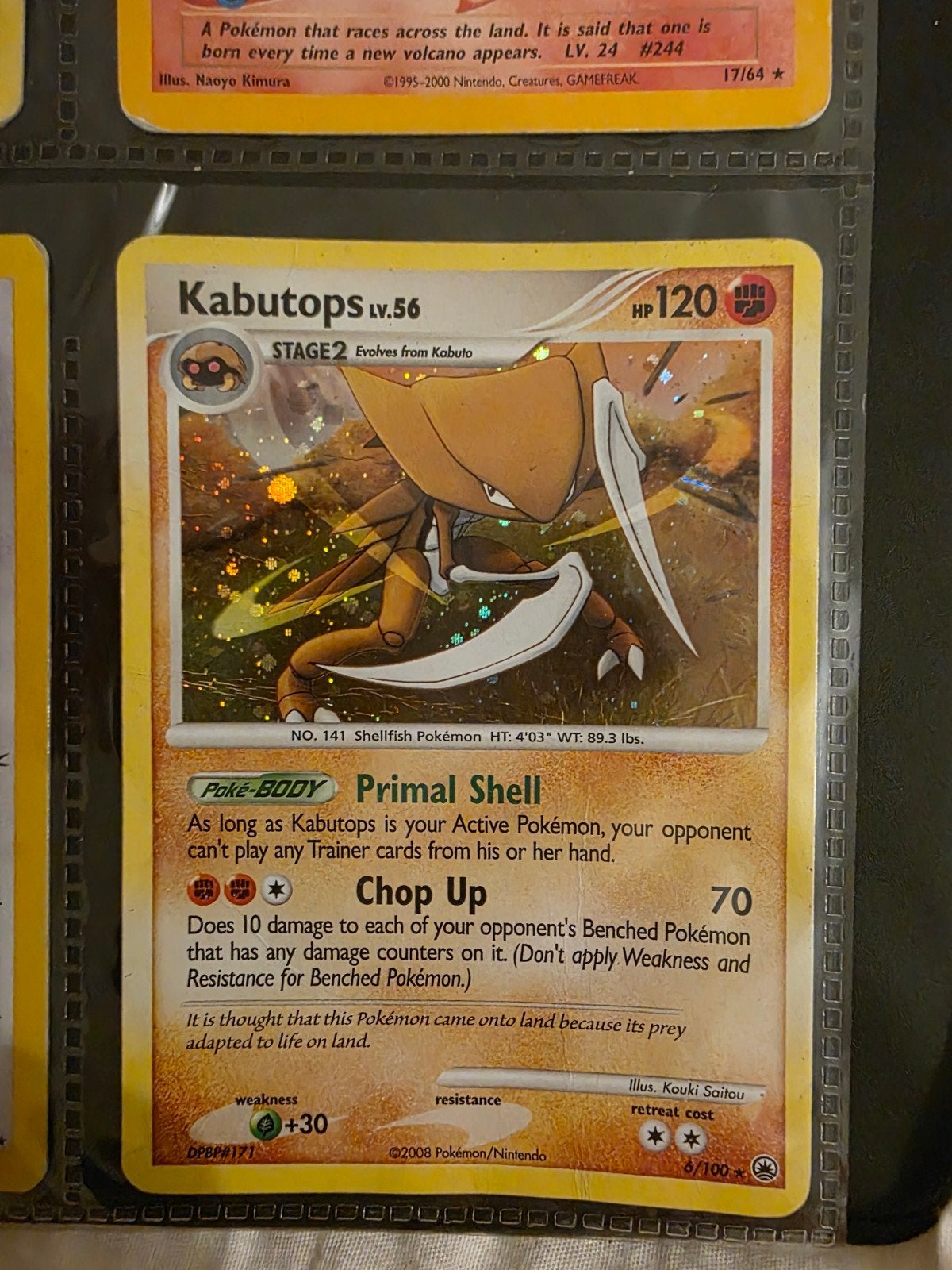 Pokémon Kaart - Kabutops LV.56 - 6/100 - Holo Majestic Dawn, Ophalen of Verzenden, Zo goed als nieuw