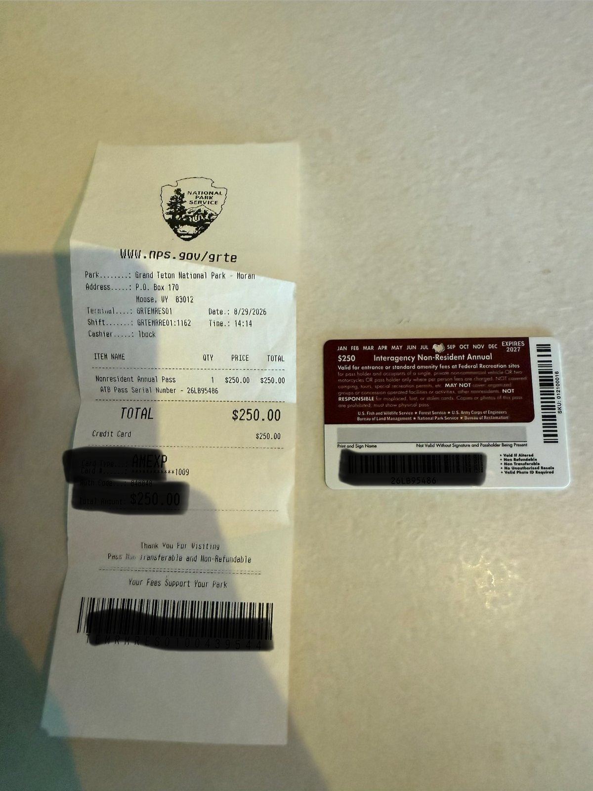 America te Beautiful pass / Annual Pass, Tickets en Kaartjes, Drie personen of meer