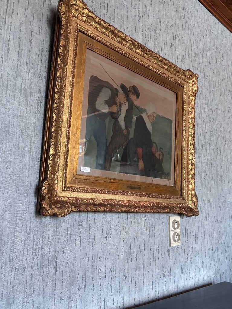 Bijzonder schilderij, afdruk in prachtige lijst., Ophalen