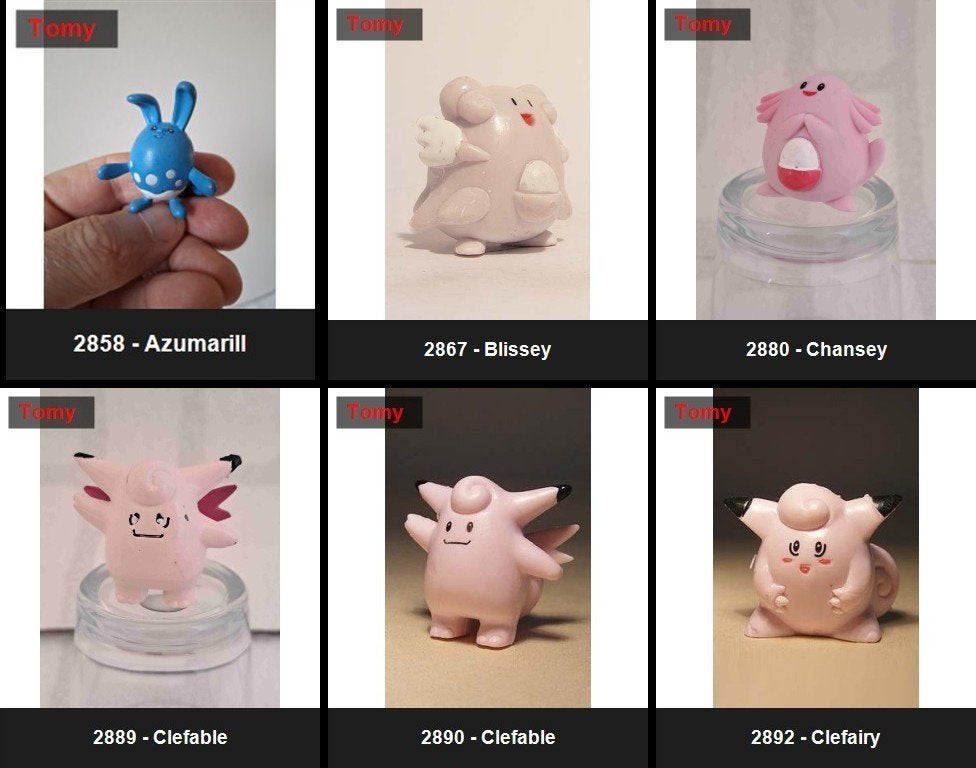 96 pokemon poppetjes, figuren Tomy. tussen 5 en 4 cm Rubber, Ophalen of Verzenden, Nieuw