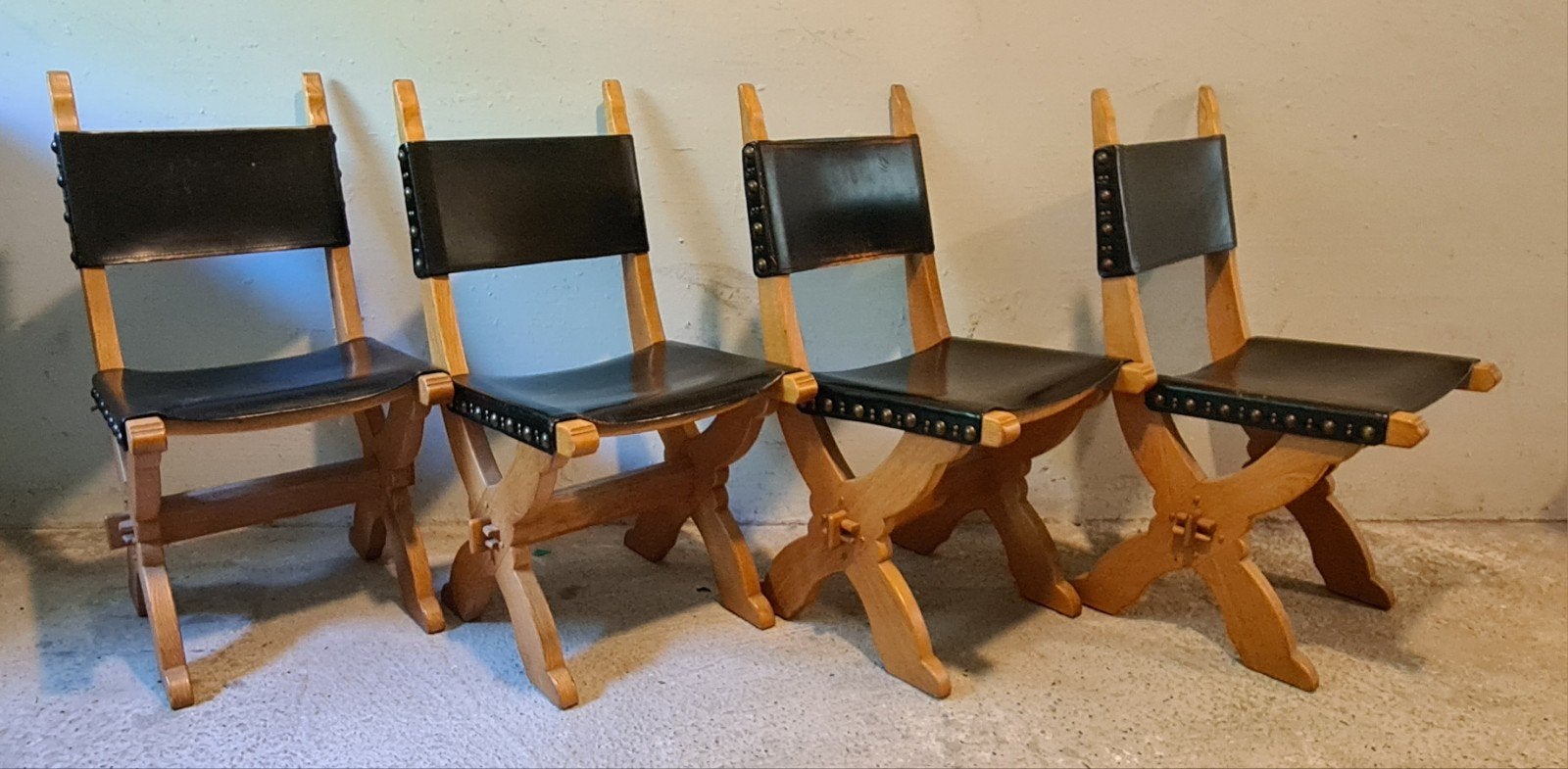 Vintage, design stoelen met tafel Bram Sprij, Ophalen, Sprij Meubelen., 4 tot 6 stoelen