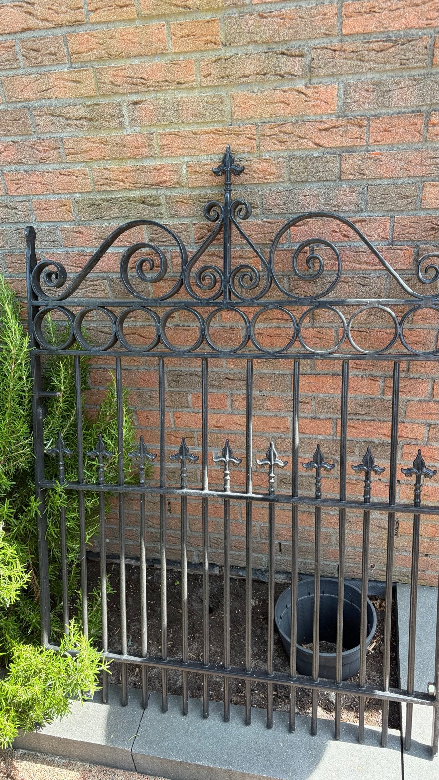Sierlijk smeedijzeren hekwerk - poort, Ophalen, Met poort, Gebruikt, Sierhekwerk