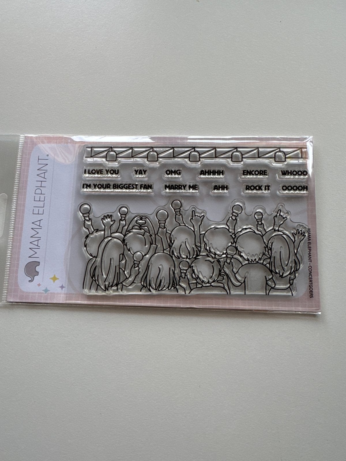 Clearstamps Mama Elephant - Concertgoers, Ophalen of Verzenden, Gebruikt, Clearstamp