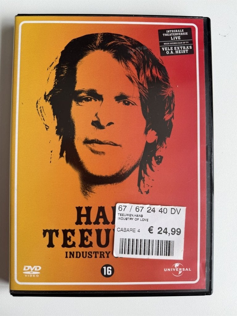 Hans Teeuwen - Industry Of Love DVD | Actie 5=4, Stand-up of Theatershow, Vanaf 16 jaar, Extra's, Zo goed als nieuw
