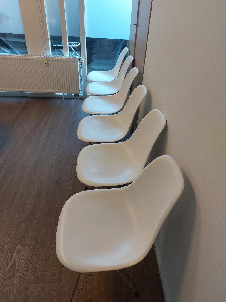 stoelen vitra, Ophalen, Kunststof, Gebruikt, Wit