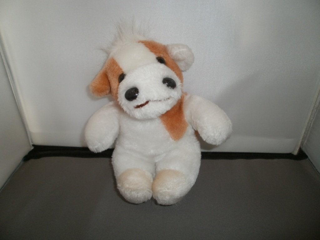ah Knuffel koe bruin/wit 22 cm van kop tot teen hard neusjes, Kinderen en Baby's, Albert Heijn, Ophalen of Verzenden, Zo goed als nieuw