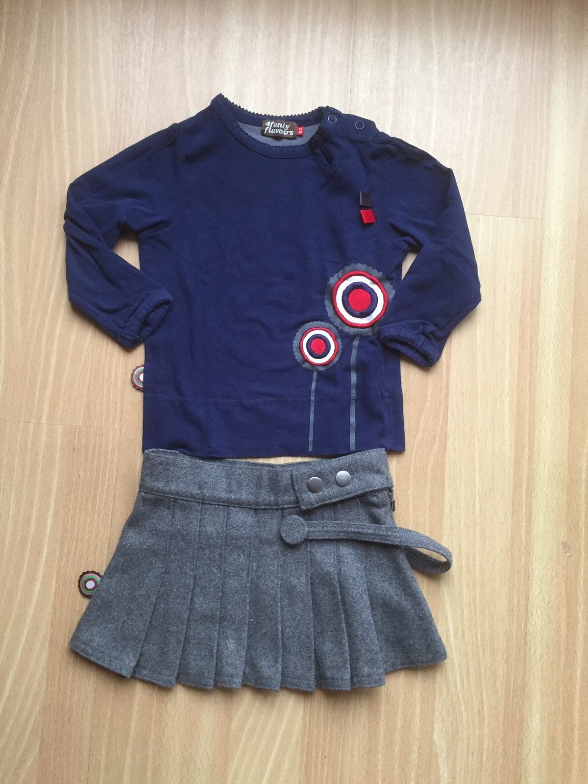 4ff 4 funky flavours longsleeve en rok maat 74 / 80 meisje, Ophalen of Verzenden, Zo goed als nieuw, Meisje, Jurkje of Rokje