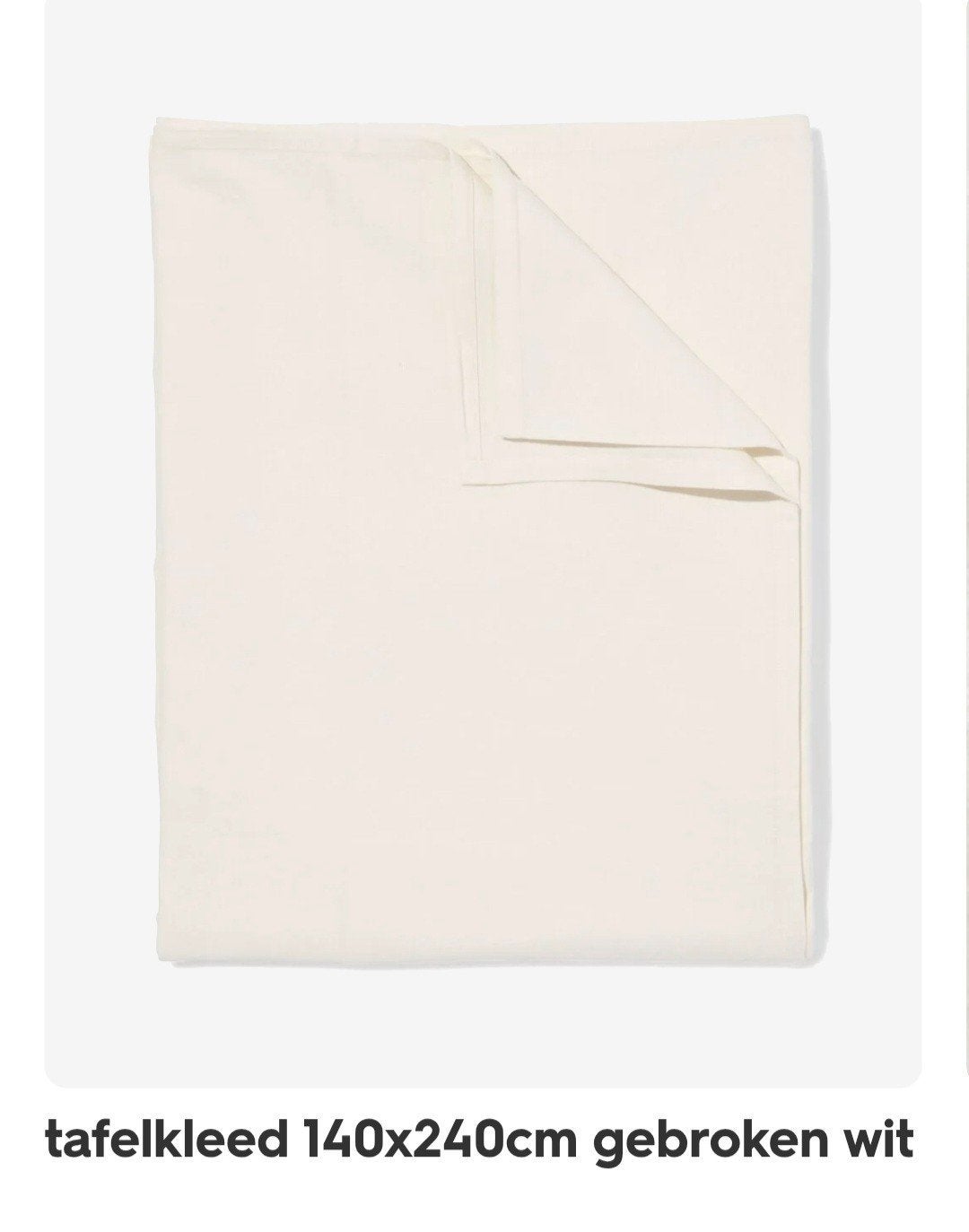 HEMA CHAMBRAY TAFELKLEED 100% KATOEN 240x140 CM GEBROKEN WIT, Nieuw, Ophalen of Verzenden, Katoen, Wit