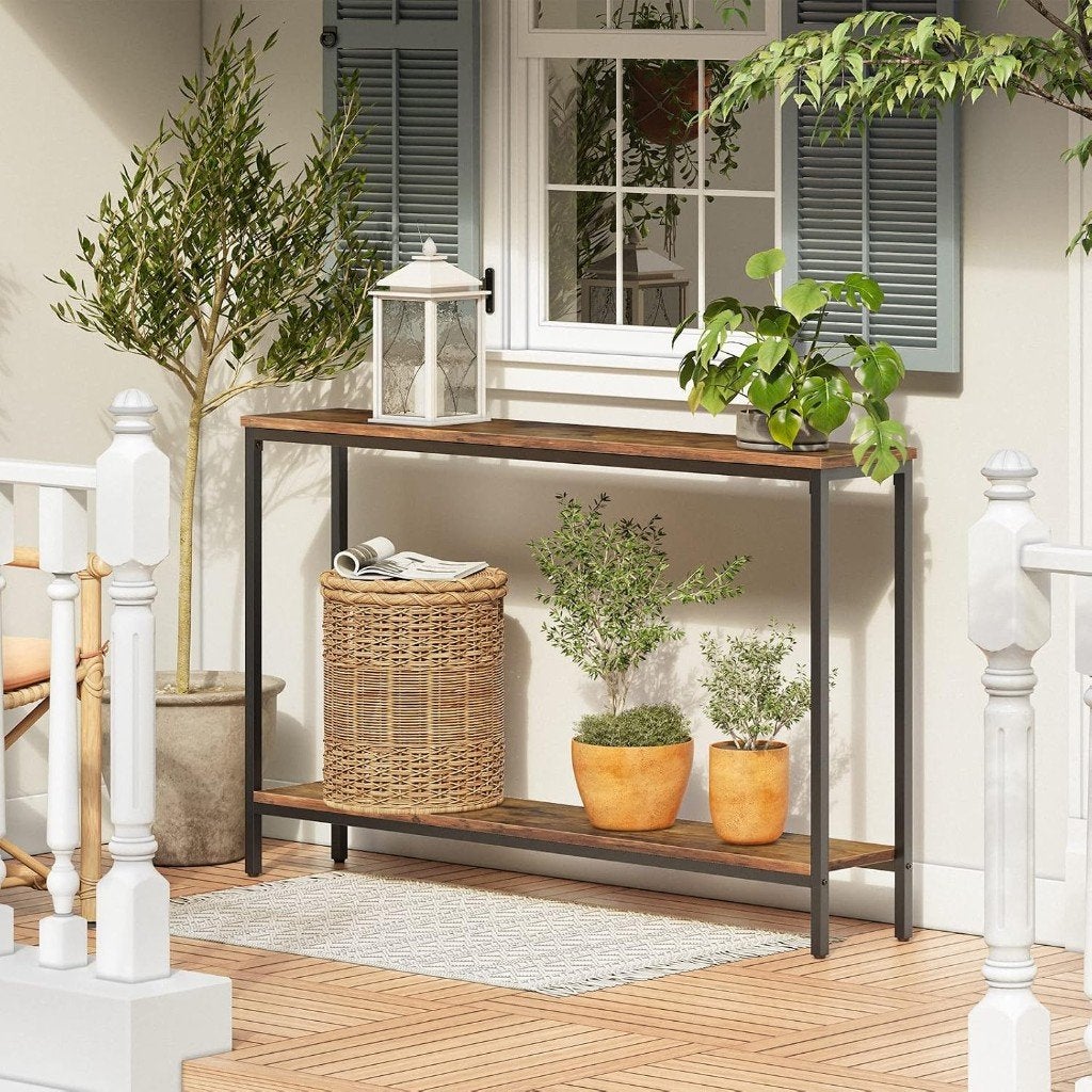 Foto 5 van Nieuwe Sidetable - Consoletafel 120 cm Bruin-120x20x75cm