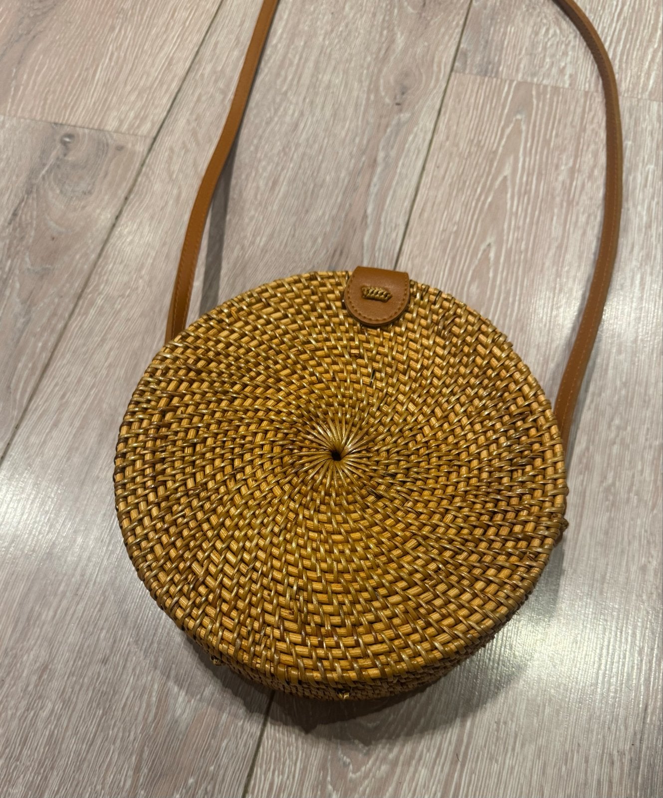 Rotan Rieten Bali Handtas - Nieuw met Batik Voering, Ophalen of Verzenden, Nieuw, Bruin, Handtas