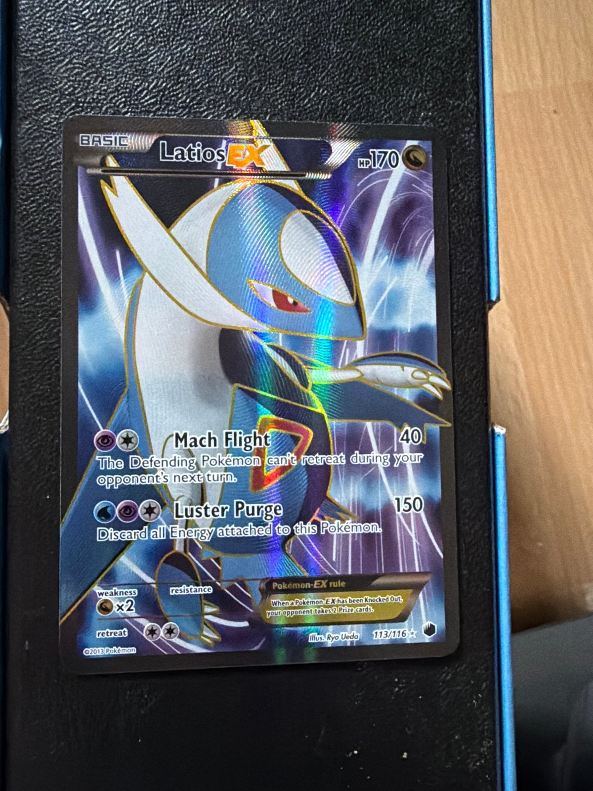Pokémon Kaart Latios EX 113/116 Full Art, Ophalen of Verzenden, Zo goed als nieuw, Losse kaart