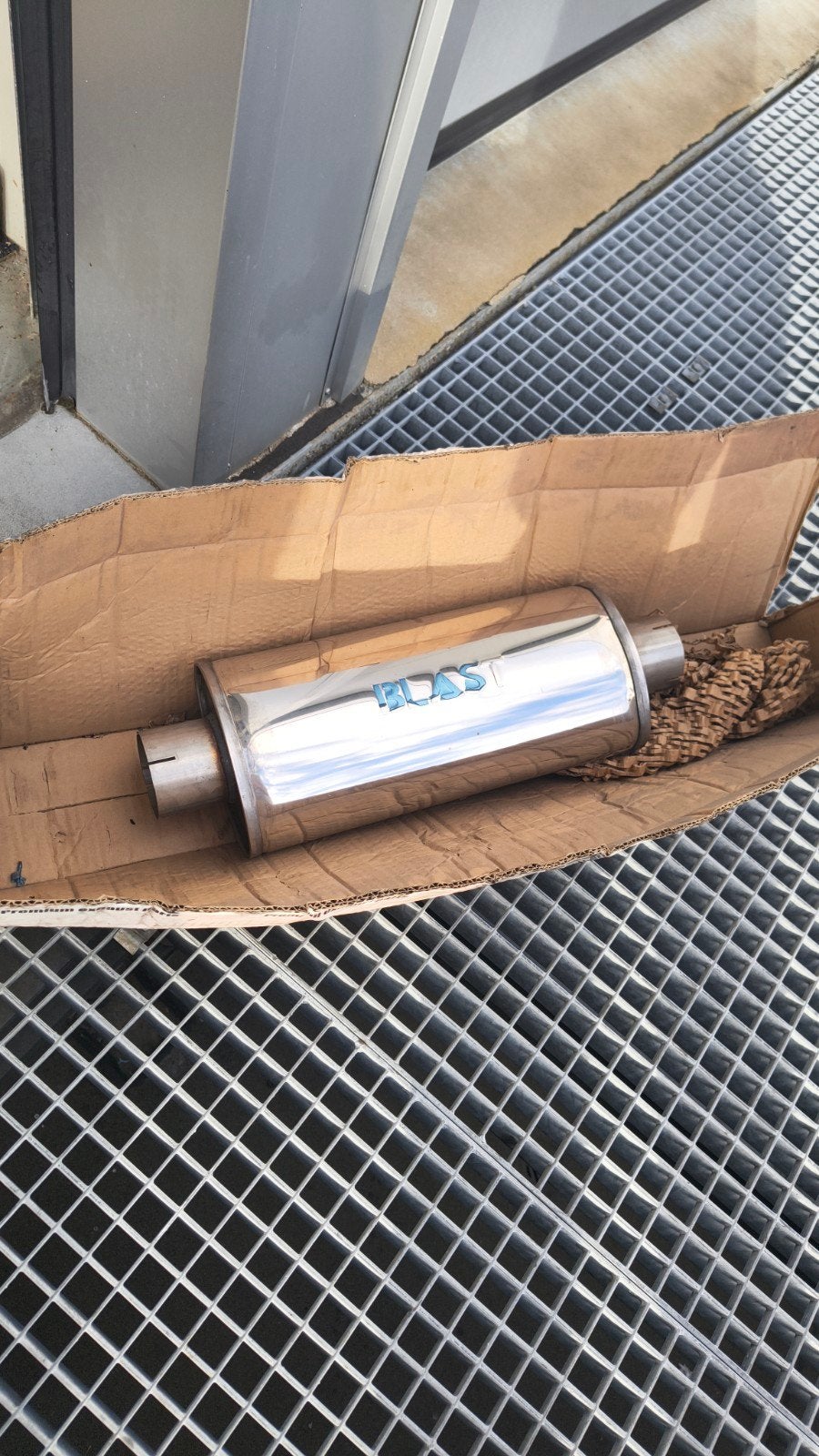BLAST RVS Middendemper 76.1mm binnendiameter, 42cm lengte, Ophalen of Verzenden, Gebruikt, Universele onderdelen