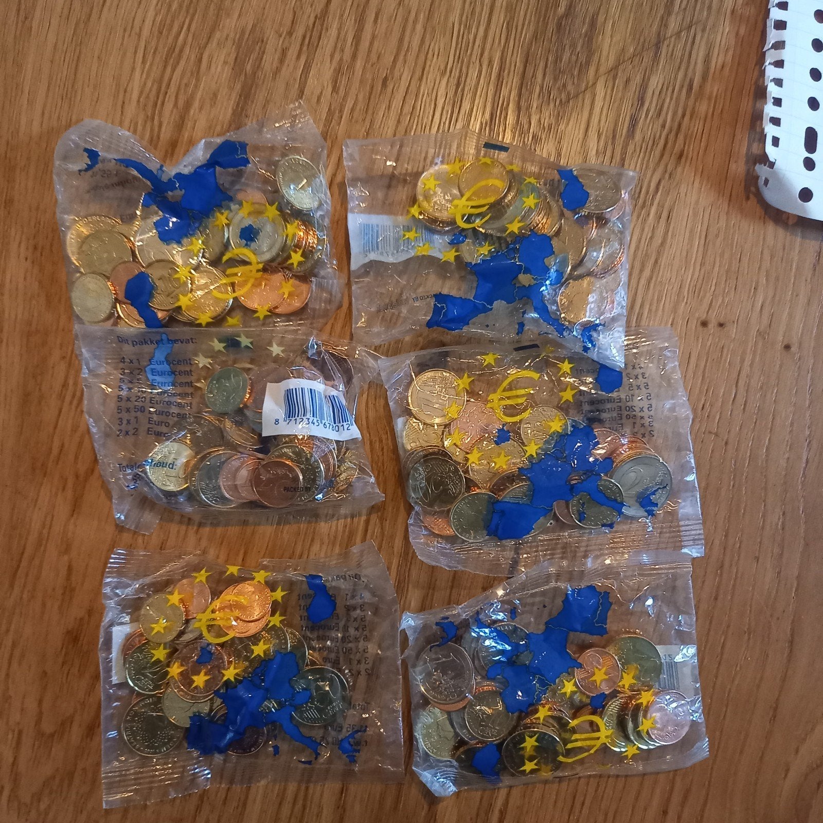 Set van 5 zakjes euromunten, totaal 11,35 euro per zakje, Ophalen of Verzenden, Overige landen, Overige waardes, Setje