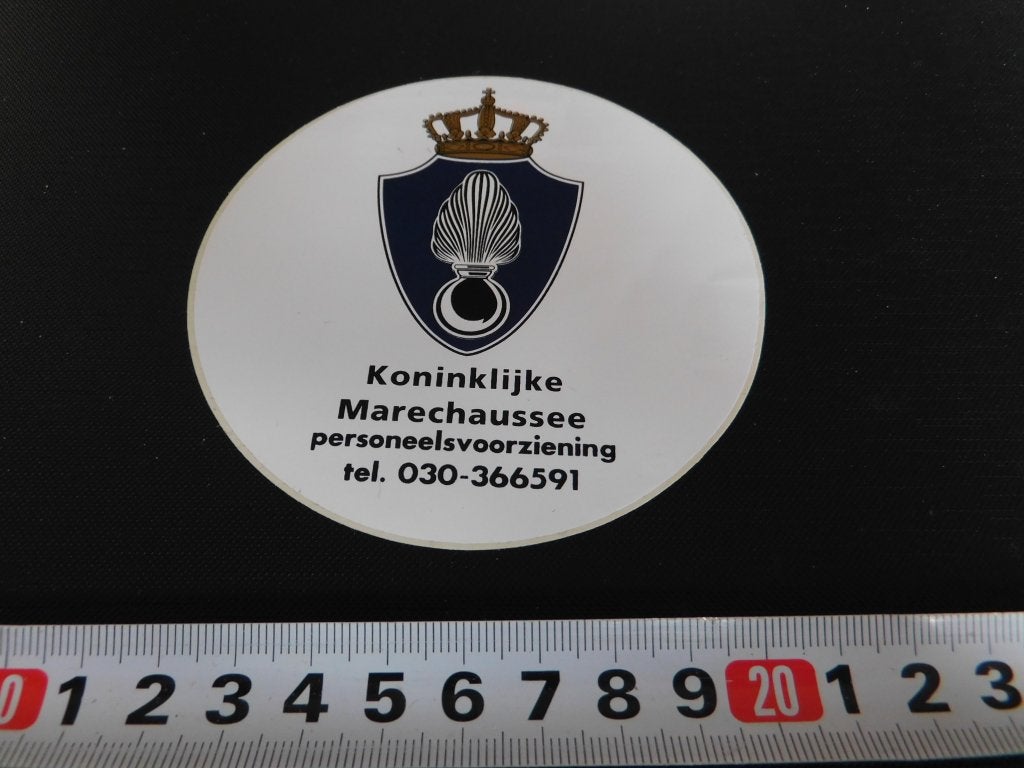 sticker Politie KMAR Leger Marechaussee  MPOM834, Ophalen, Zo goed als nieuw
