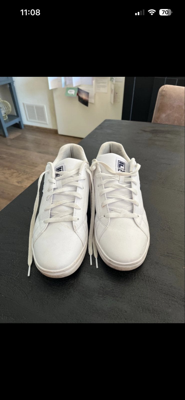 Witte Fila sneakers, maat 46, Ophalen of Verzenden, Gedragen, Wit, Sneakers of Gympen