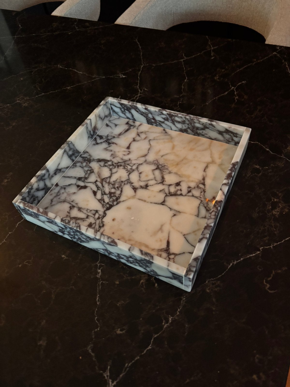 Dienblad calacatta marmer, Ophalen, Zo goed als nieuw, Rechthoekig, Minder dan 50 cm