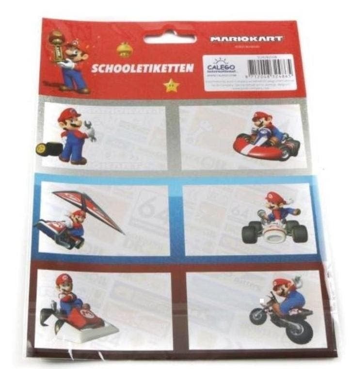Super Mario Schooletiketten - 18 Stuks, Diversen, Nieuw, Ophalen of Verzenden, Nvt, Nvt