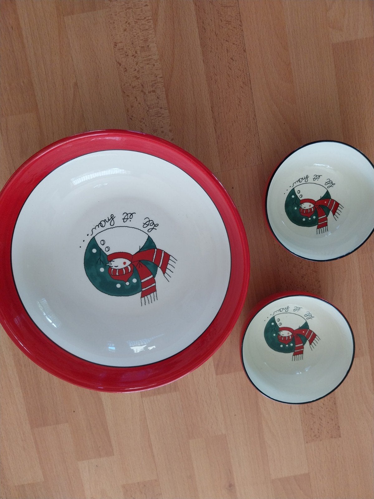 Schaal met 2 kleine schaaltjes, Ophalen, Nieuw, Rond, Glas