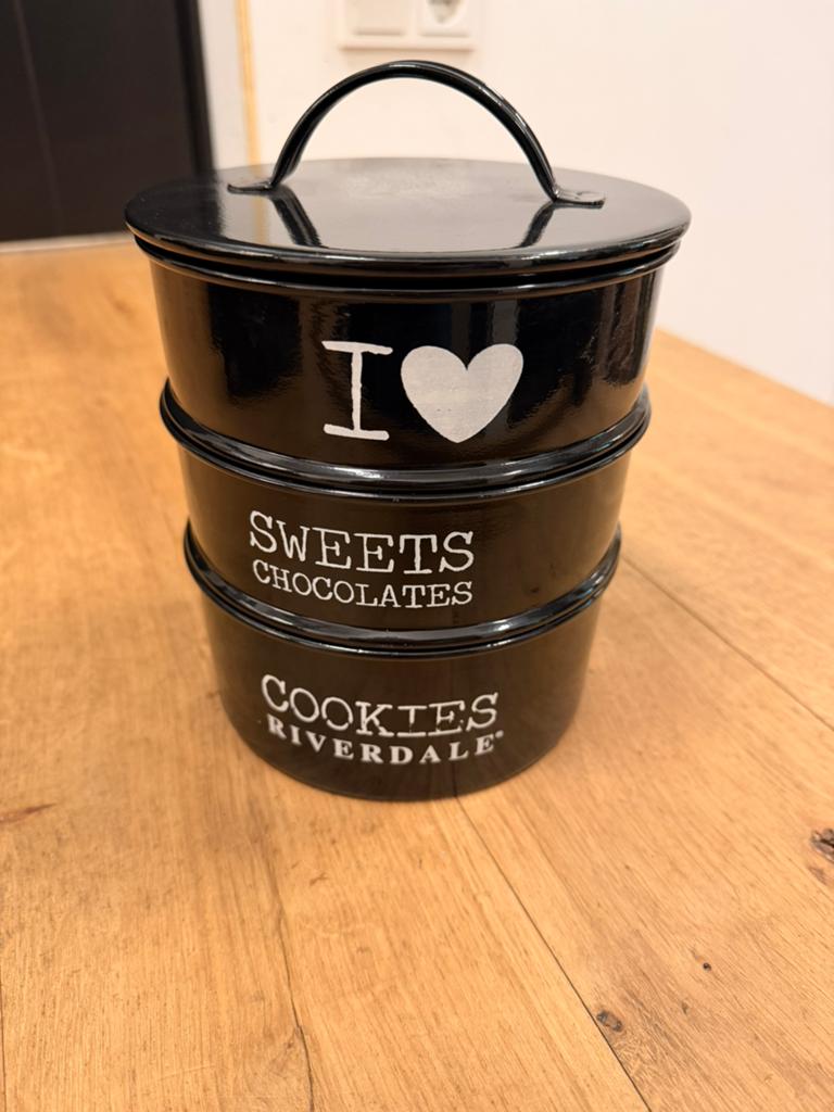 Riverdale Opbergblik 3 Lagen - I Love Sweets Chocolates Cook, Ophalen of Verzenden, Gebruikt, Zwart, Metaal