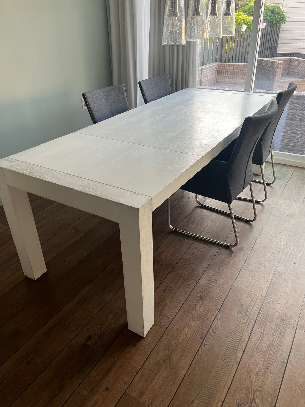 Uitschuifbare Eetkamertafel van Bommel Meubelen (180-230cm), Ophalen, Gebruikt, 50 tot 100 cm, 150 tot 200 cm