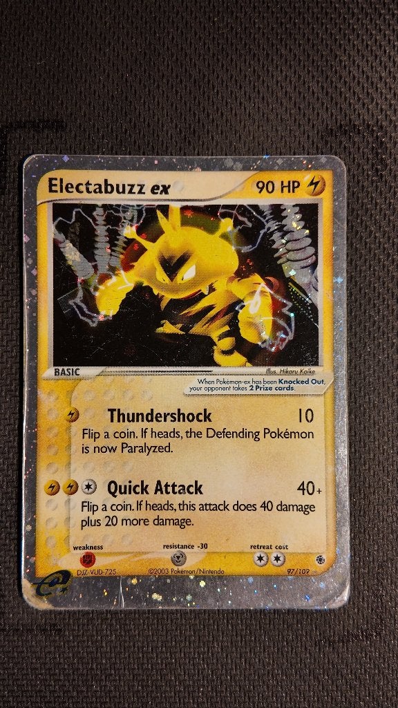 Electabuzz ex 97 Ruby & Sapphire | Pokemon kaart, Ophalen, Zo goed als nieuw, Losse kaart, Foil
