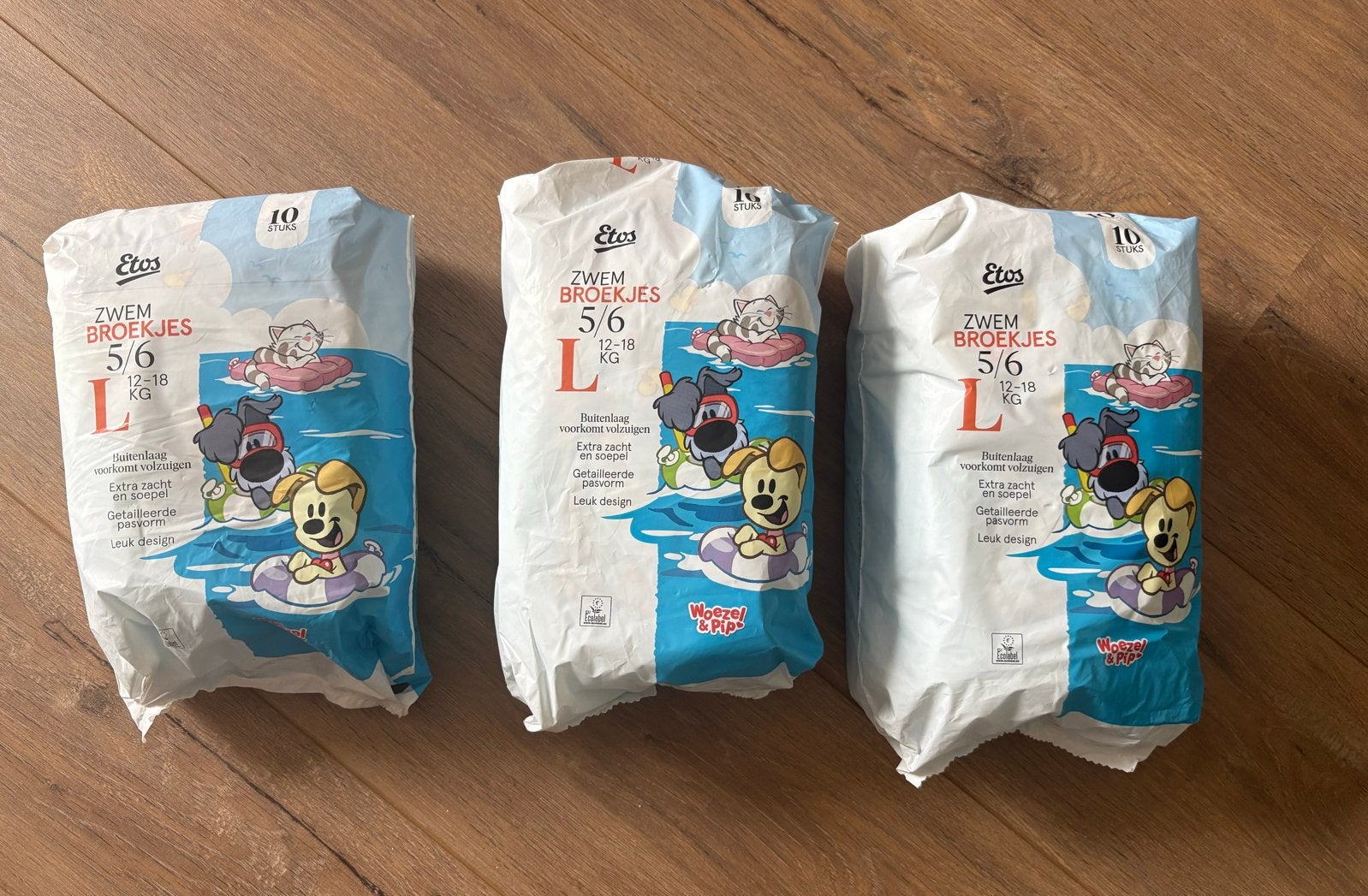 Nieuw Etos Woezel & Pip Zwemluiers/zwembroekjes  Maat L, Ophalen of Verzenden, Nieuw