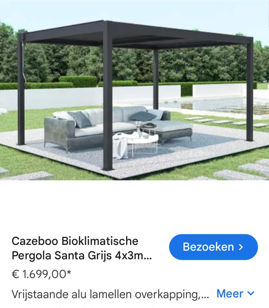 Nieuw aluminium pergola overkapping lamellendak 4x3m 400x300, Tuin en Terras, Ophalen, Nieuw, Overige typen