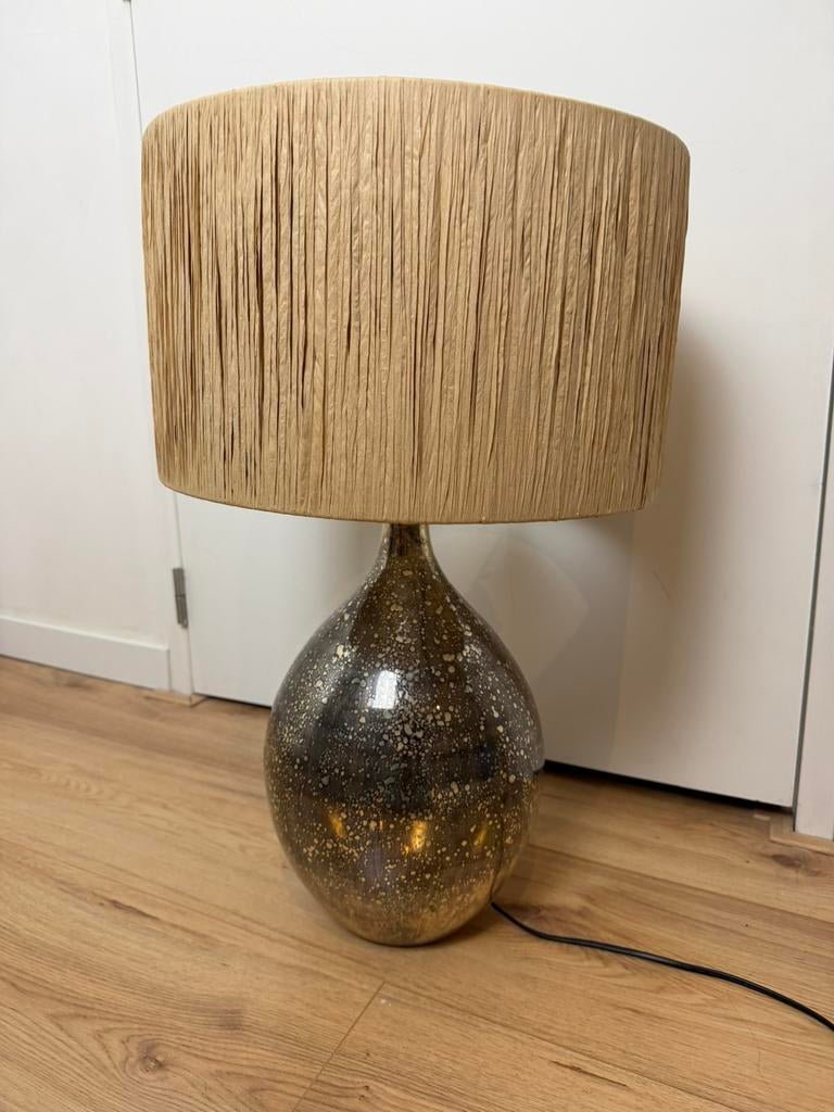 Tafellamp Loods 5 & Made lampenkap, Ophalen, Zo goed als nieuw, Glas, Minder dan 50 cm