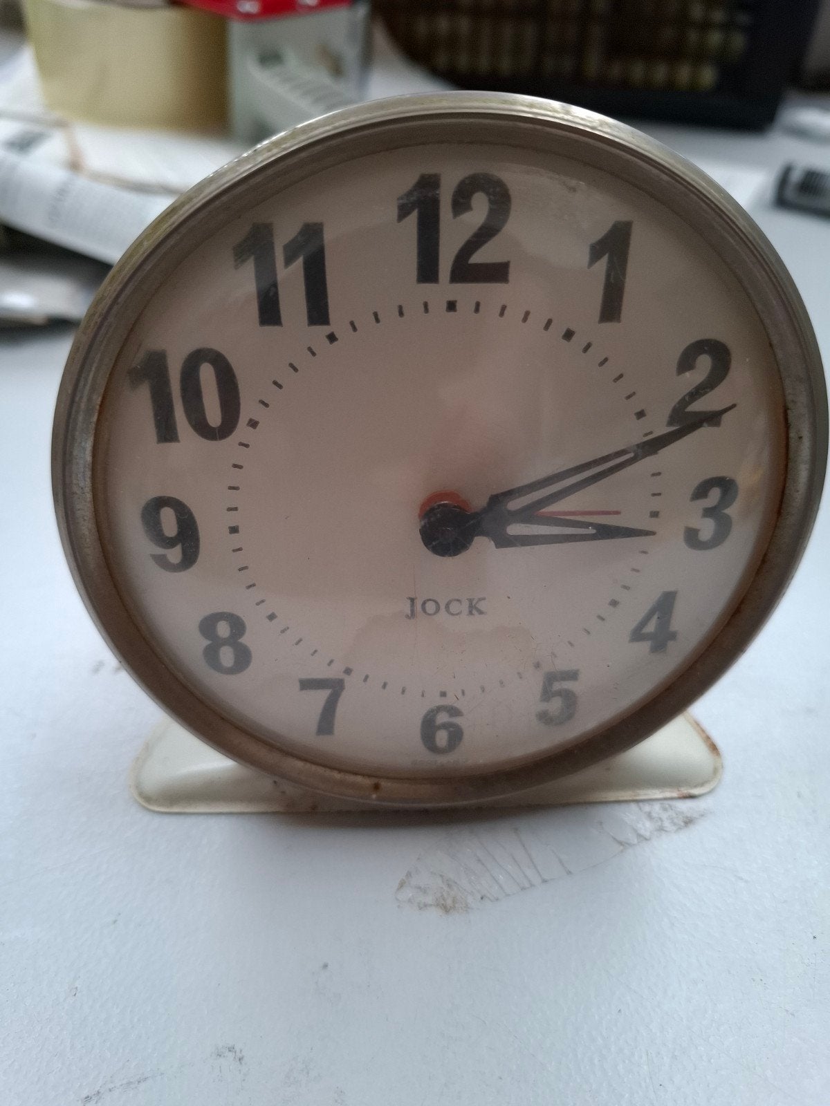 Retro wekker wit, Verzenden, Gebruikt, Wekker