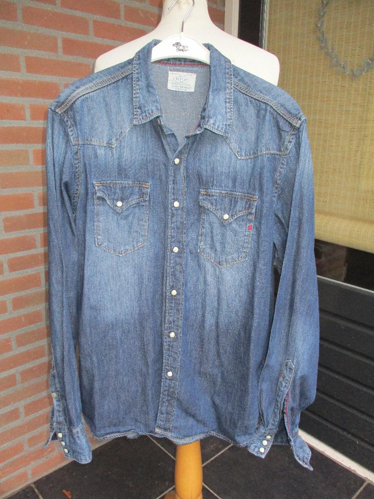 Replay size XL, Zo goed als nieuw, Verzenden, Blauw, Halswijdte 43/44 (XL)