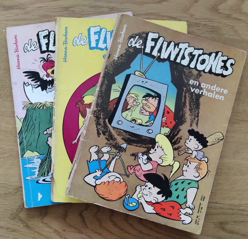 de Flintstones strips, Boeken, Strips | Comics, Gelezen, Europa, Ophalen of Verzenden, Hanna-Barbera