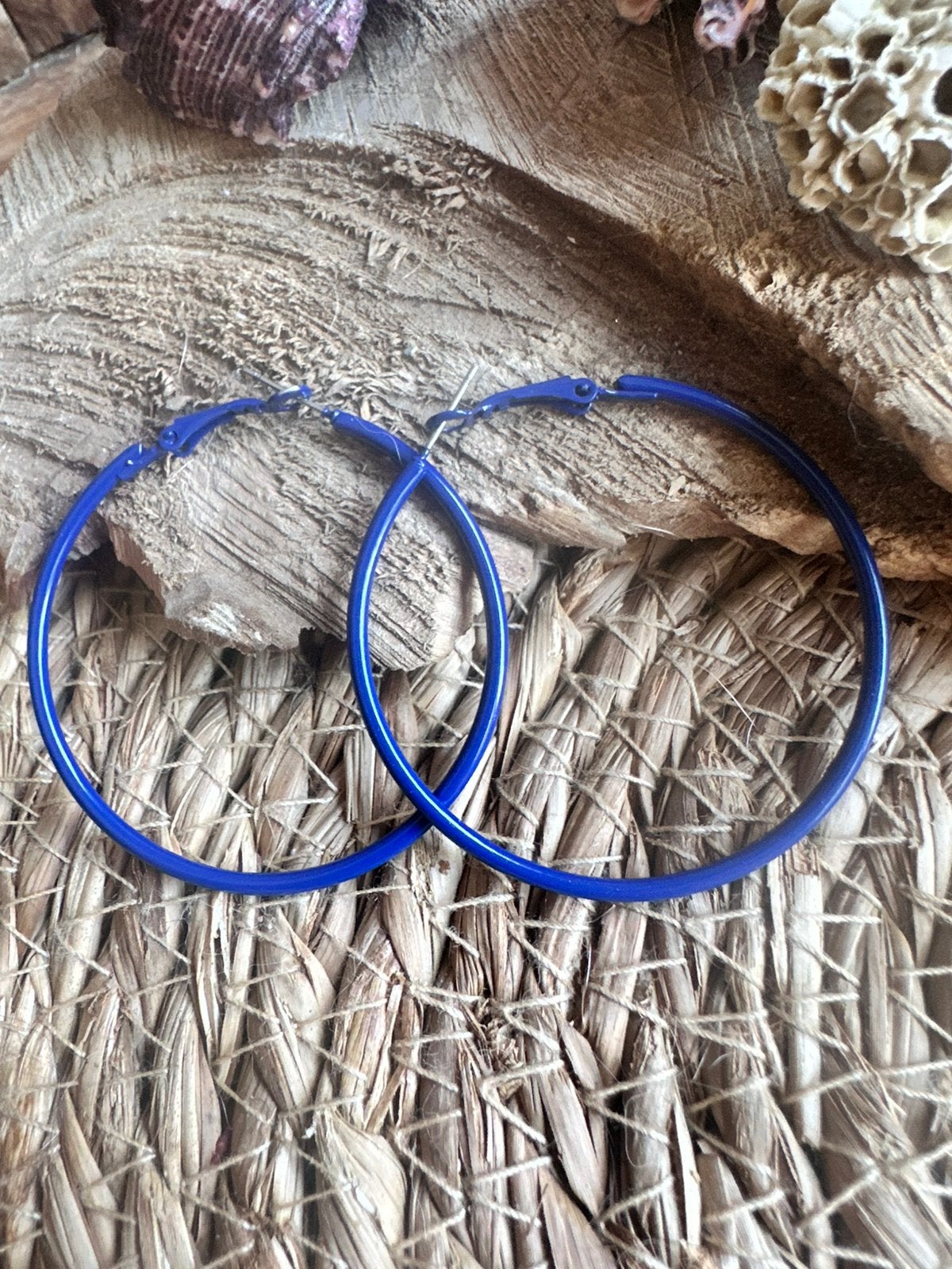 Boho oorbellen / blauw / creolen / nieuw, Sieraden, Tassen en Uiterlijk, Oorbellen, Ophalen of Verzenden, Nieuw, Overige materialen