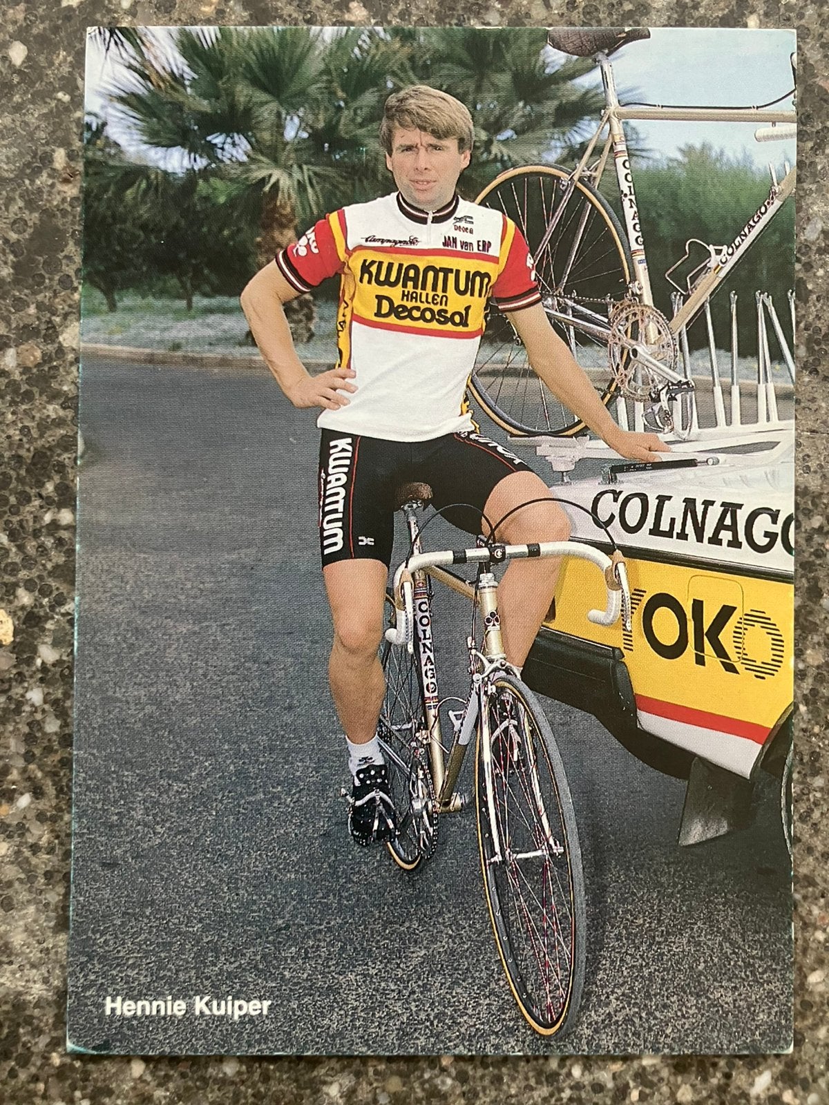Hennie Kuiper - Kwamtum - kaart wielrennen, Ophalen of Verzenden, Buitenlandse clubs, Poster, Plaatje of Sticker