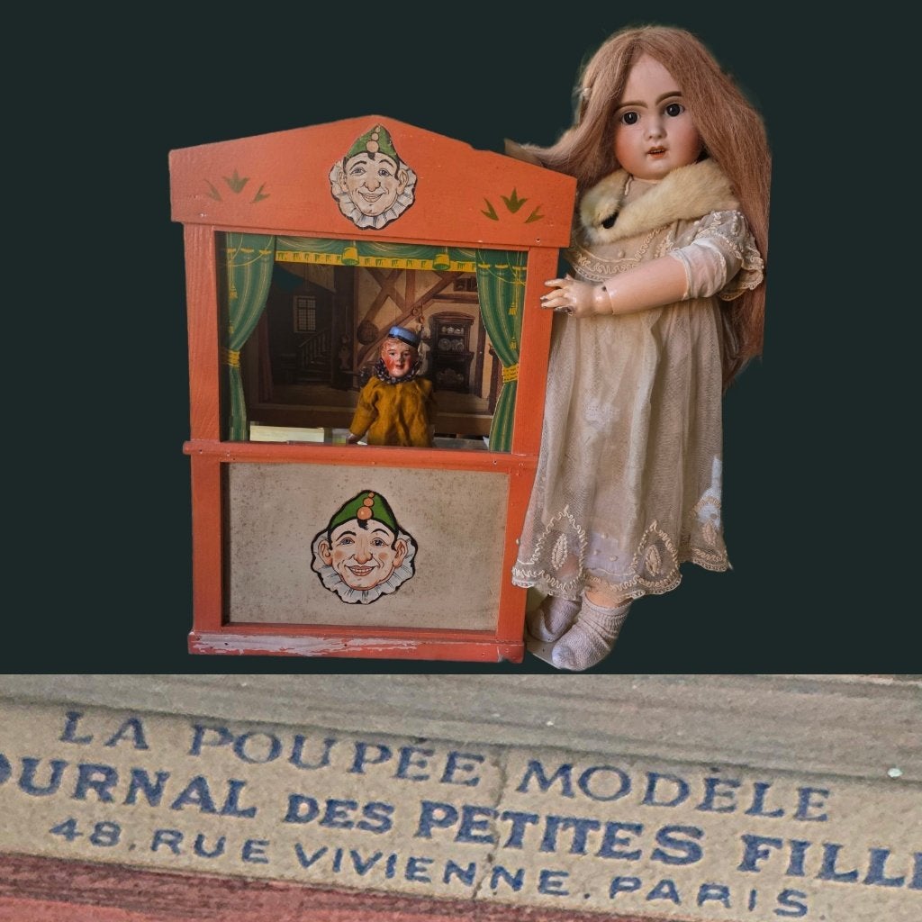 Antieke Franse voor met POPPEN te spelen Parijse poppenkast, Verzenden