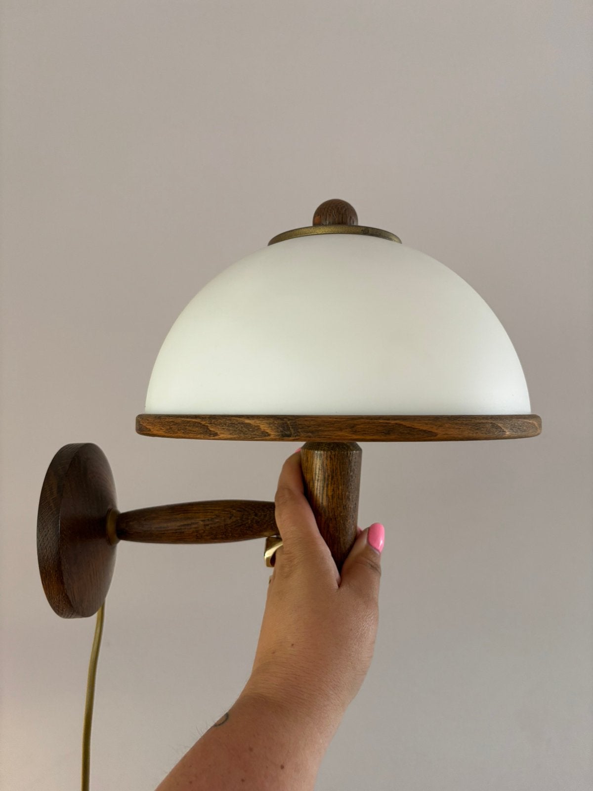 Vintage Steinhauer mushroom wandlamp, Verzenden