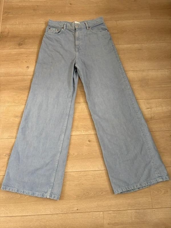 Spijkerbroek jeans Zara wide leg high waist M 38, Kleding | Dames, Blauw, Zara, Ophalen of Verzenden, Zo goed als nieuw