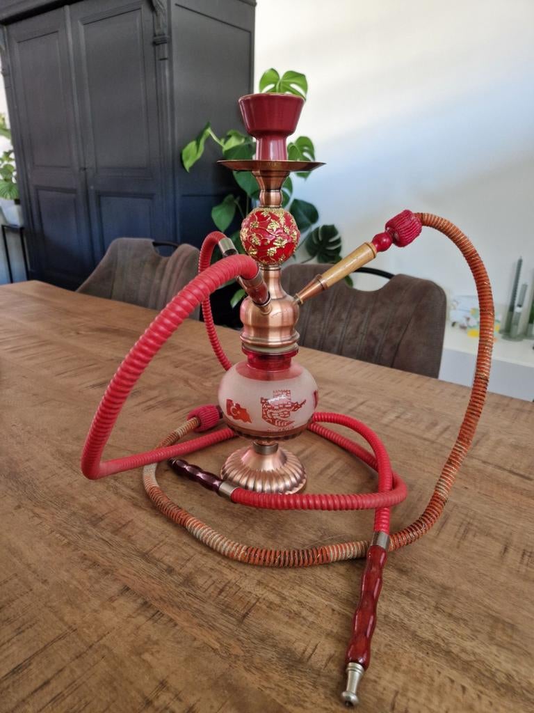Waterpijp / shisha met 3 slangen, Verzamelen, Rookartikelen, Aanstekers en Luciferdoosjes, Ophalen, Gebruikt, (Water)pijp