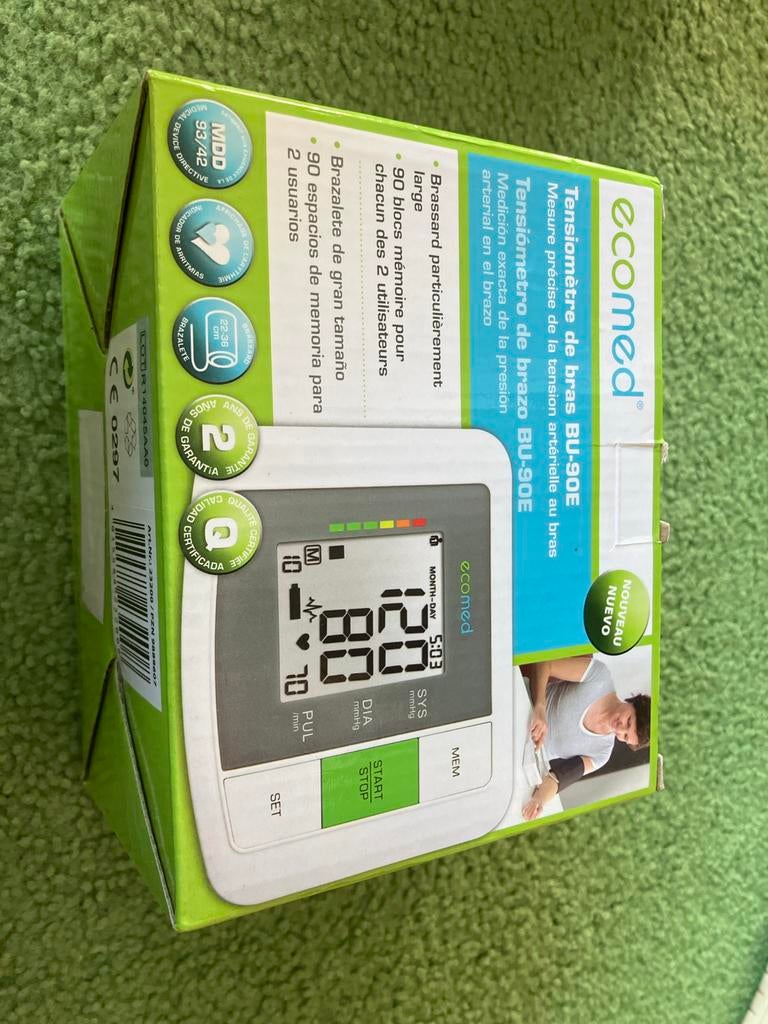 Ecomed BU-90E Bovenarm Bloeddrukmeter - Nieuw, Ophalen of Verzenden, Nieuw, Overige typen