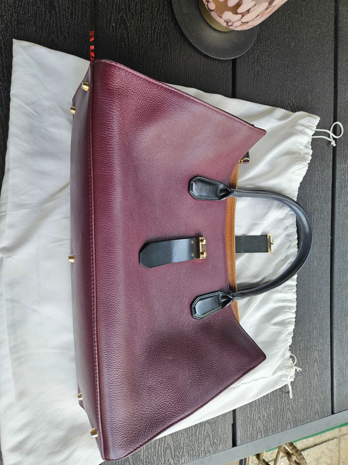 Furla Handtas Bordeauxrood Leer - Zo goed als nieuw, Ophalen of Verzenden, Zo goed als nieuw, Rood, Handtas