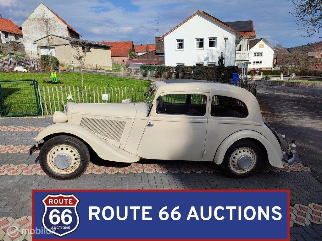 Adler Trumpf Junior 1E | 1936 | Route 66 Auctions, Auto's, Overige merken, Overige carrosserieën, Zwart, Bedrijf