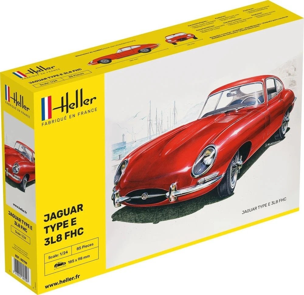 Jaguar Type-E 3L8 FHC, 1/24, Heller, Hobby en Vrije tijd, Modelbouw | Auto's en Voertuigen, Auto, Groter dan 1:32, Nieuw, Ophalen of Verzenden