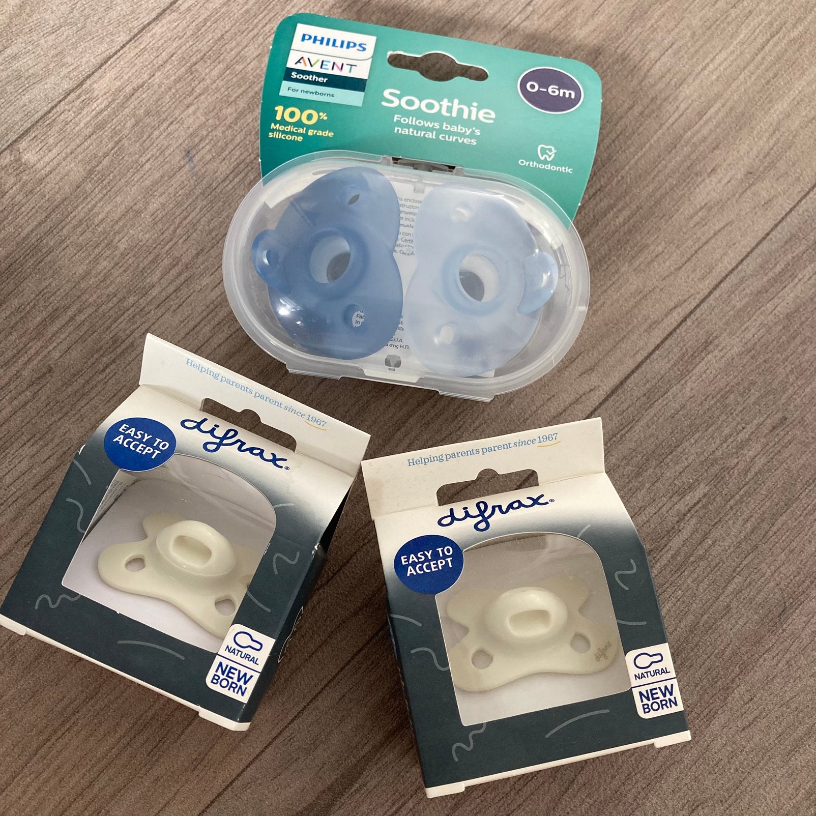Nieuw Difrax en Philips Avent baby fopspeen 0-6 maanden, Ophalen of Verzenden, Nieuw, Speen, Philips Avent