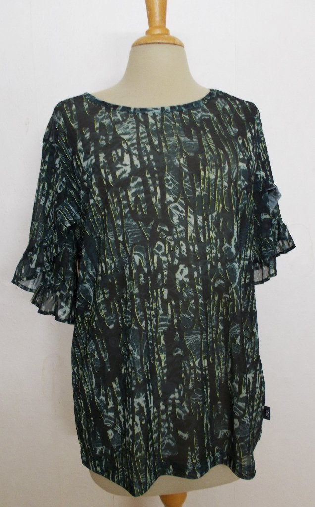 Leuke groene print top van Didi! 40, Maat 38/40 (M), Ophalen of Verzenden, Zo goed als nieuw, Korte mouw