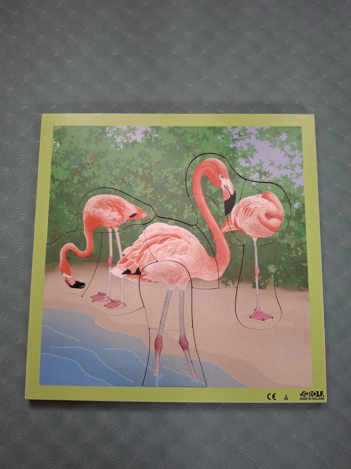 Rolf puzzel Flamingo, 2 tot 4 jaar, Ophalen of Verzenden, Zo goed als nieuw, Van hout