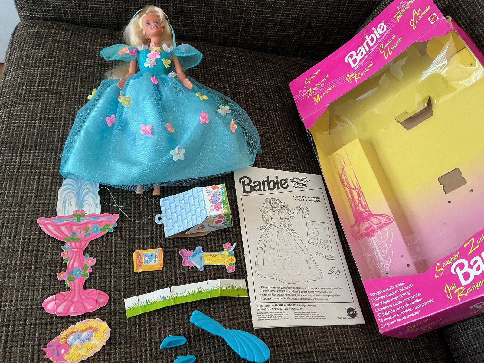 Vintage Songbird Barbie 1995 (model 14320) - ZONDER VOGEL, Ophalen of Verzenden, Gebruikt, Barbie